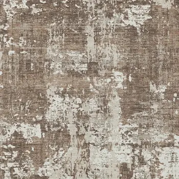 5' X 8' Brown And Beige Abstract Washable Indoor Outdoor Area Rug