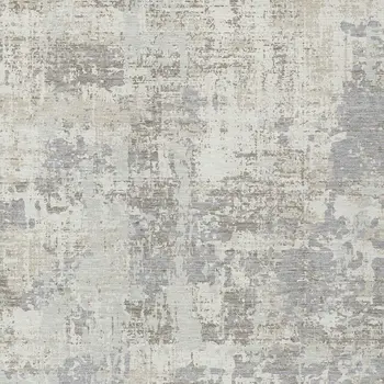 8' X 10' Ivory And Gray Abstract Washable Indoor Outdoor Area Rug