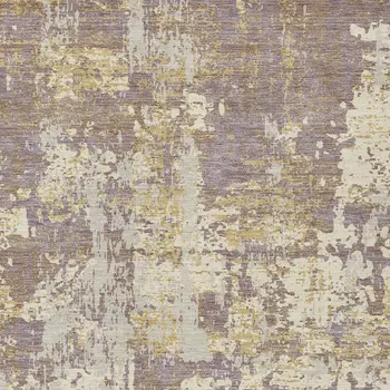10' X 14' Lavender Gold And Beige Abstract Washable Indoor Outdoor Area Rug