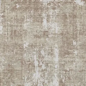 9' X 12' Taupe And Ivory Abstract Washable Indoor Outdoor Area Rug