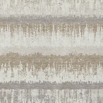 10' X 14' Ivory Gray And Beige Striped Washable Indoor Outdoor Area Rug