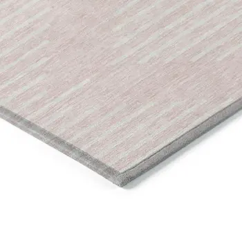 3' X 5' Pink And Gray Geometric Washable Indoor Outdoor Area Rug