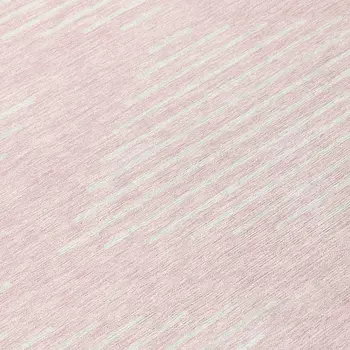 8' Pink And Gray Round Geometric Washable Indoor Outdoor Area Rug