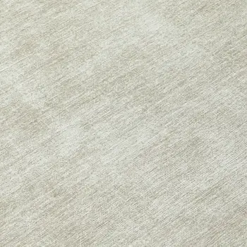 8' Beige Round Washable Indoor Outdoor Area Rug