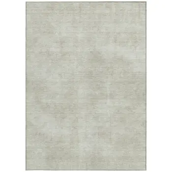 9' X 12' Beige Washable Indoor Outdoor Area Rug