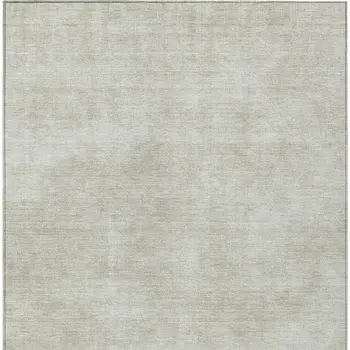 9' X 12' Beige Washable Indoor Outdoor Area Rug