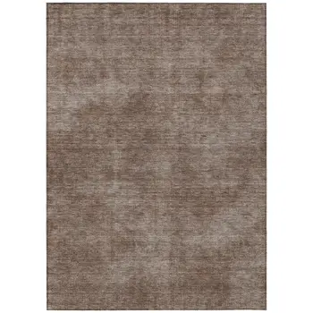 3' X 5' Brown Washable Indoor Outdoor Area Rug