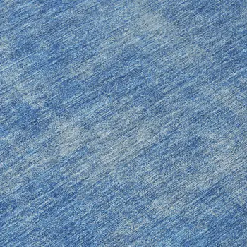 8' Blue Round Washable Indoor Outdoor Area Rug