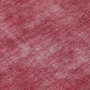 8' Red Round Washable Indoor Outdoor Area Rug