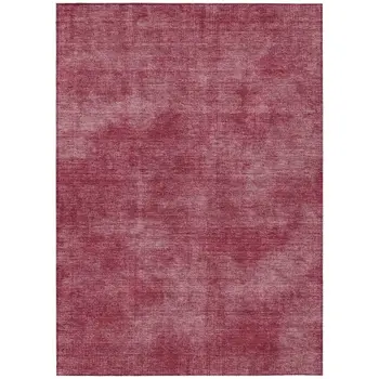 10' X 14' Red Washable Indoor Outdoor Area Rug