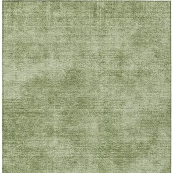 3' X 5' Green Washable Indoor Outdoor Area Rug