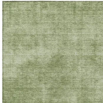 5' X 8' Green Washable Indoor Outdoor Area Rug