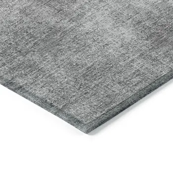10' X 14' Gray Washable Indoor Outdoor Area Rug