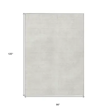 8' X 10' Ivory Washable Indoor Outdoor Area Rug