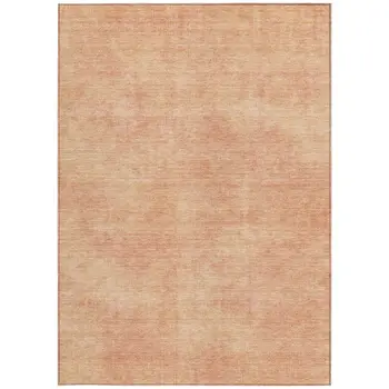5' X 8' Peach Washable Indoor Outdoor Area Rug