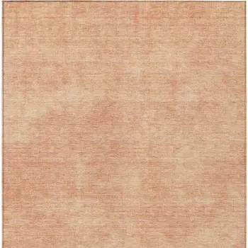 5' X 8' Peach Washable Indoor Outdoor Area Rug