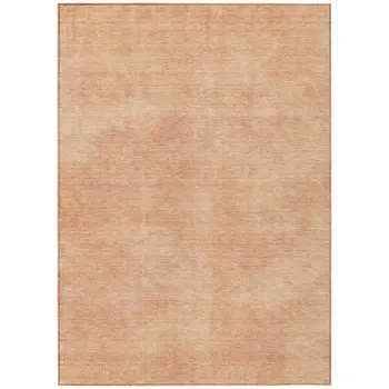 9' X 12' Peach Washable Indoor Outdoor Area Rug