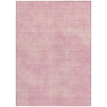 8' X 10' Pink Washable Indoor Outdoor Area Rug