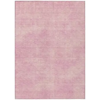 9' X 12' Pink Washable Indoor Outdoor Area Rug