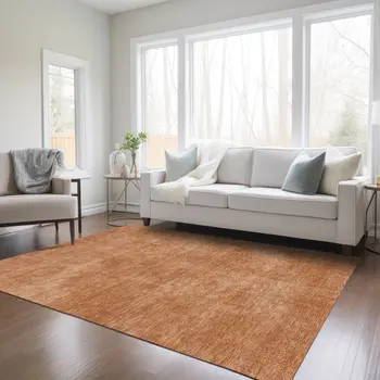 3' X 5' Brown Washable Indoor Outdoor Area Rug