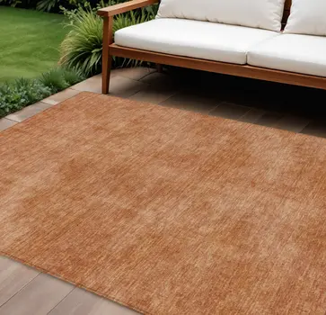 10' X 14' Brown Washable Indoor Outdoor Area Rug