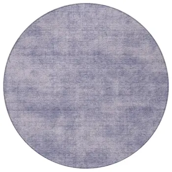 8' Purple Round Washable Indoor Outdoor Area Rug