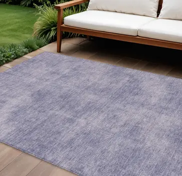 8' X 10' Purple Washable Indoor Outdoor Area Rug