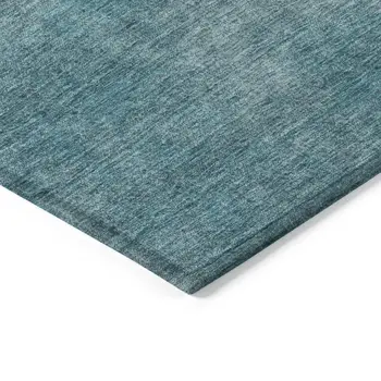 10' X 14' Teal Blue Washable Indoor Outdoor Area Rug