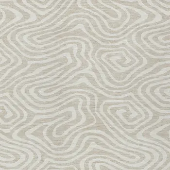 5' X 8' Beige And Linen Abstract Washable Indoor Outdoor Area Rug