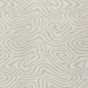 5' X 8' Ivory And Beige Abstract Washable Indoor Outdoor Area Rug