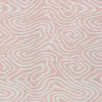 3' X 5' Pink And Gray Abstract Washable Indoor Outdoor Area Rug