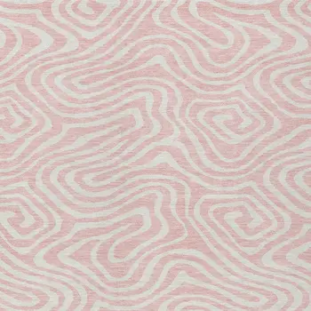 8' X 10' Pink And Gray Abstract Washable Indoor Outdoor Area Rug