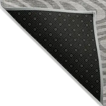 5' X 8' Taupe And Gray Abstract Washable Indoor Outdoor Area Rug