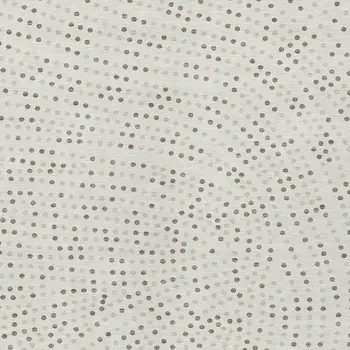 9' X 12' Ivory And Brown Polka Dot Washable Indoor Outdoor Area Rug