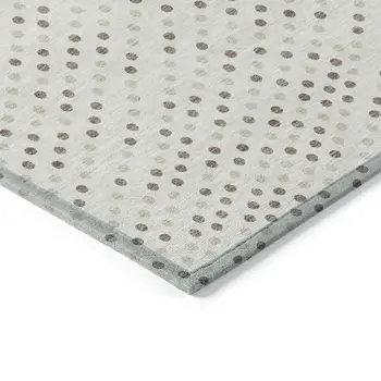 10' X 14' Ivory And Brown Polka Dot Washable Indoor Outdoor Area Rug