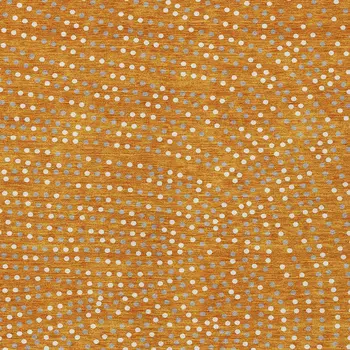 8' X 10' Orange Gray And Ivory Polka Dot Washable Indoor Outdoor Area Rug