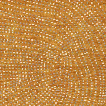 10' X 14' Orange Gray And Ivory Polka Dot Washable Indoor Outdoor Area Rug
