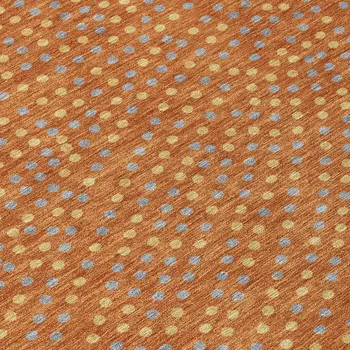 8' X 10' Brown Gray And Gold Polka Dot Washable Indoor Outdoor Area Rug