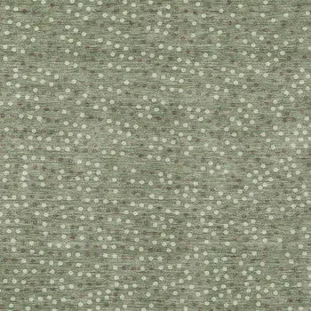 8' X 10' Sage Gray And Ivory Polka Dot Washable Indoor Outdoor Area Rug