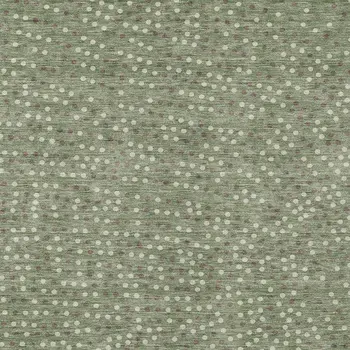 10' X 14' Sage Gray And Ivory Polka Dot Washable Indoor Outdoor Area Rug