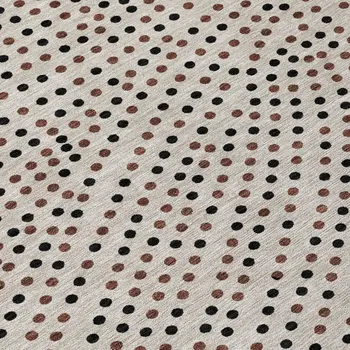 9' X 12' Taupe Black And Brown Polka Dot Washable Indoor Outdoor Area Rug