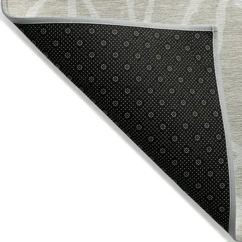 10' X 14' Beige And Ivory Geometric Washable Indoor Outdoor Area Rug