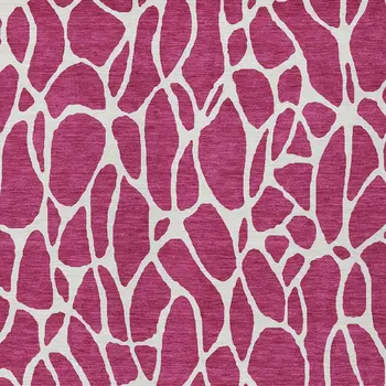 8' X 10' Blush And Ivory Geometric Washable Indoor Outdoor Area Rug