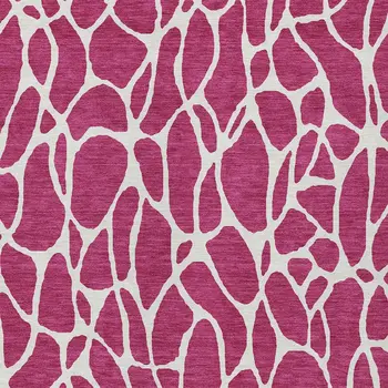 9' X 12' Blush And Ivory Geometric Washable Indoor Outdoor Area Rug