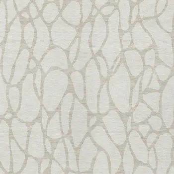 5' X 8' Ivory And Beige Geometric Washable Indoor Outdoor Area Rug