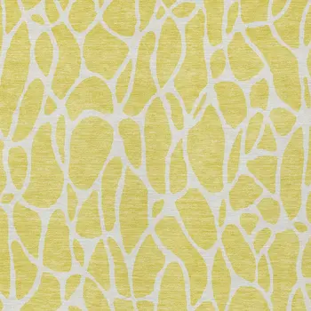 8' X 10' Yellow And Ivory Geometric Washable Indoor Outdoor Area Rug