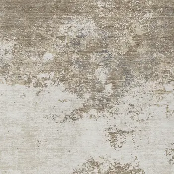 3' X 5' Taupe And Beige Abstract Washable Indoor Outdoor Area Rug