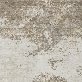 10' X 14' Taupe And Beige Abstract Washable Indoor Outdoor Area Rug