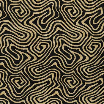 3' X 5' Black And Beige Abstract Washable Indoor Outdoor Area Rug