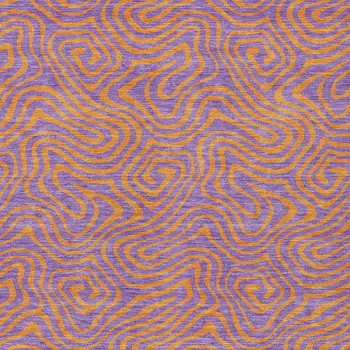 10' X 14' Purple And Copper Abstract Washable Indoor Outdoor Area Rug
